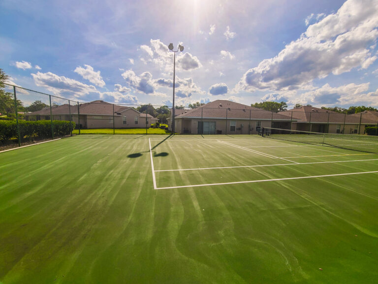 Tennis court close view Woodland Village Ocala FL HOA