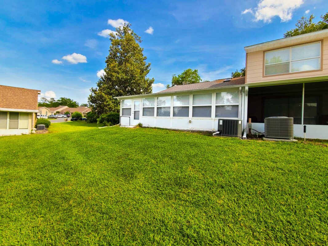 Expanded backyard view Maple Townhouse Ocala FL HOA