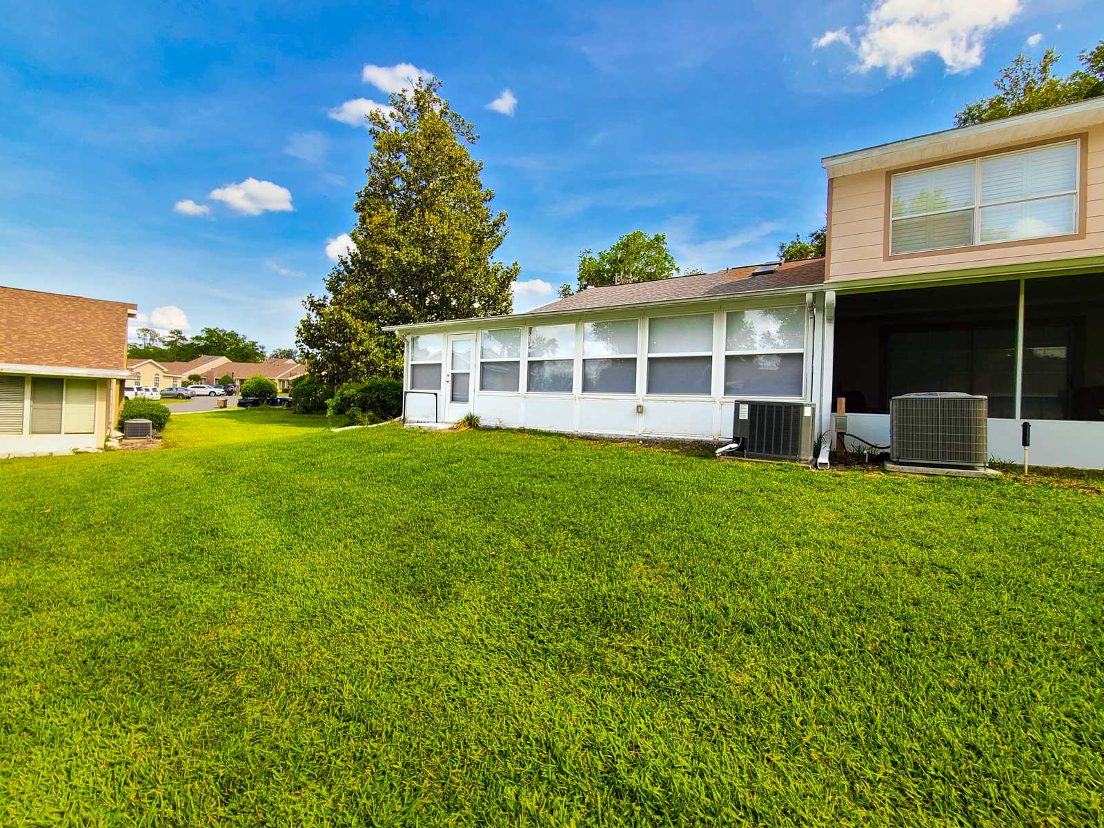 Expanded backyard view Maple Townhouse Ocala FL HOA