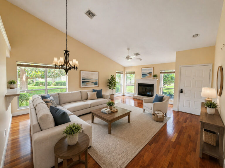 Living room interior open layout Maple Townhouse Ocala FL
