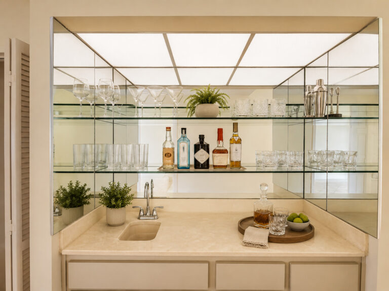 Wet bar feature in Maple Townhouse Ocala FL interior