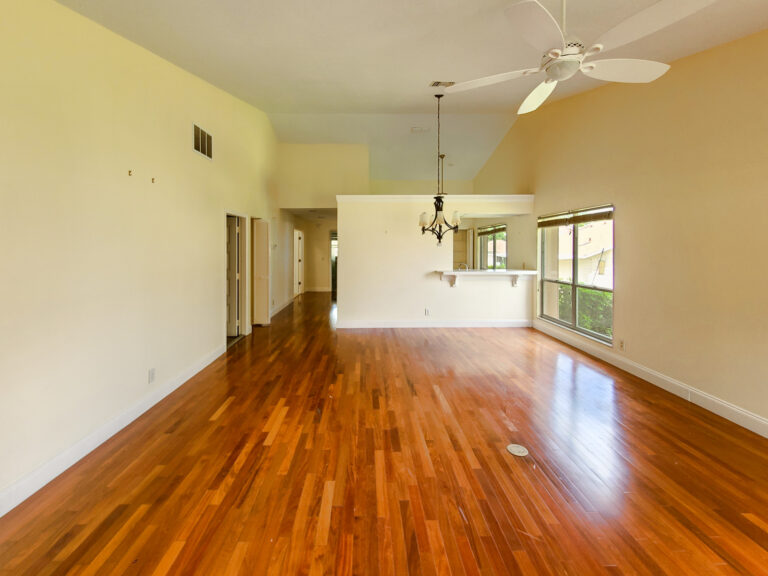 Living room view facing fireplace townhouse Ocala FL